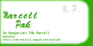 marcell pak business card